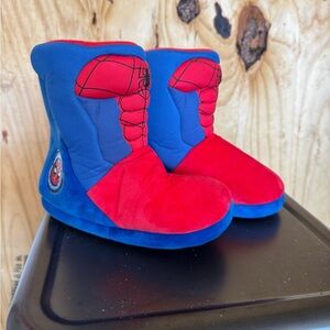 Kids Red and Blue Spider-Man Slippers